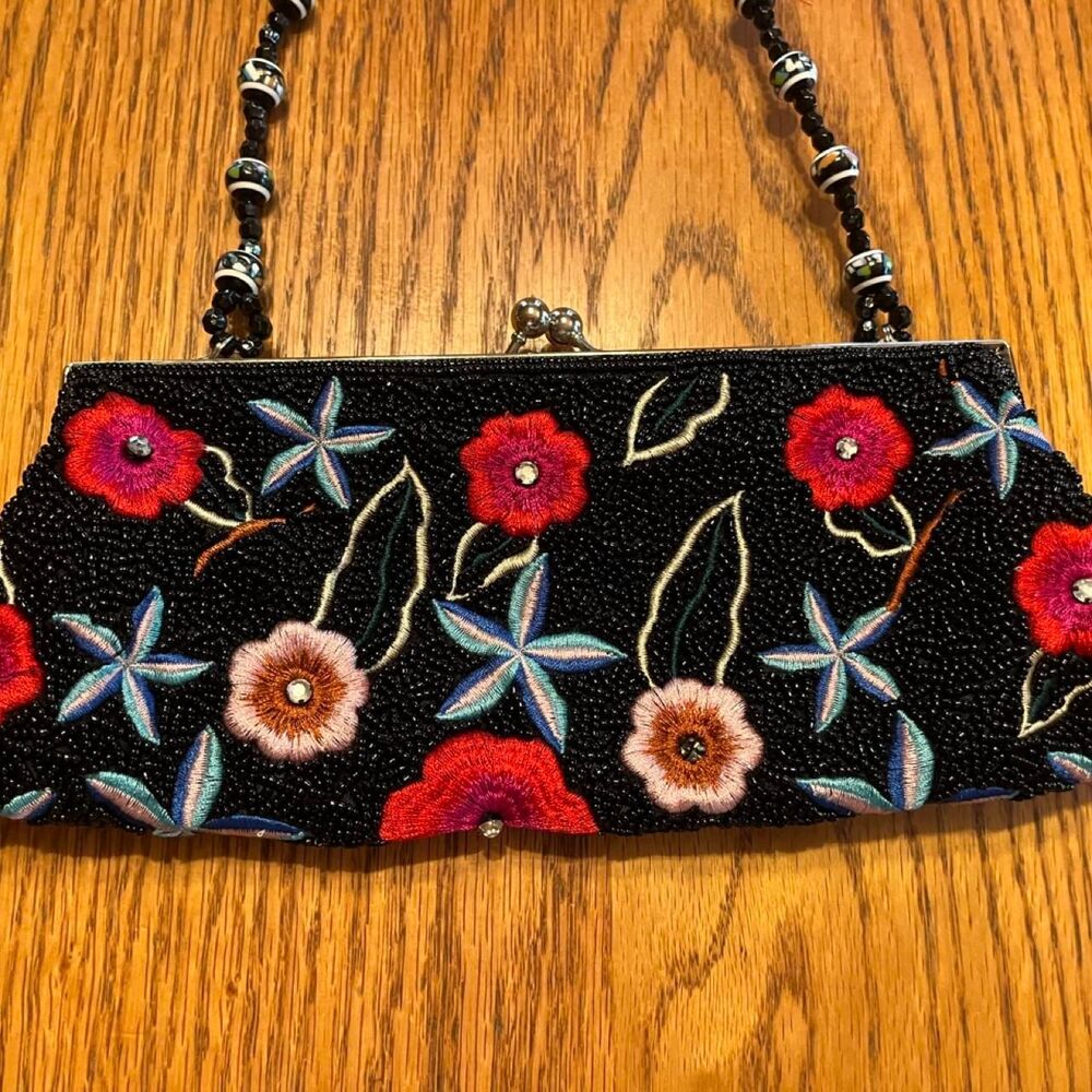 Women's Multicolored Embroidered Purse
